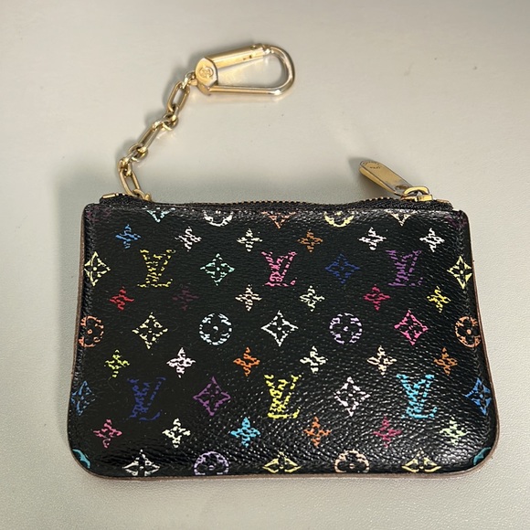 Louis Vuitton Authentic Black Multicolor Murakami Key/Card;Date Code(CA4172) - Picture 1 of 14